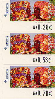 Stamps used in Spanish letter